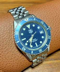 【Rare】Tag Heuer Professional Watch Quartz Men Blue Dial Round 1000 980.613B - Picture 1 of 9