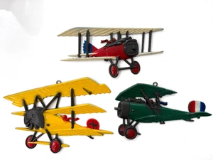 Homco EE. UU. 1970 Vintage Aviones de Guerra de Metal Paquete de 3 Arte de Pared - Imagen 1 de 14