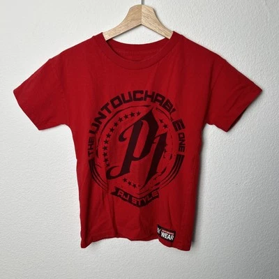 WWE AJ Styles Untouchable One Graphic Print Red T-Shirt Size Youth Large - Image 1 of 4