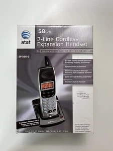 NUEVO / CAJA ABIERTA AT&T 5.8 GHz EP 590-2 Teléfono de Expansión Inalámbrico para EP5962 ATT - Imagen 1 de 7