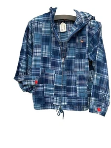 Felpa con cappuccio patchwork a quadri uomo Human Made giacca surf zip davanti taglia S - Foto 1 di 10
