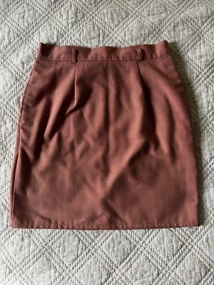 Falda corta lápiz vintage años 80 rosa sensación lino talla pequeña Foto 1 de 4