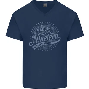 Distressed 26th Geburtstag Hergestellt IN 1999 Herren V-Neck Baumwolle Maglietta - Bild 1 von 3
