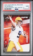 PSA 9 MINT Joe Burrow 2020 Leaf Hype #30A Rookie Card White Blank Back #1/1