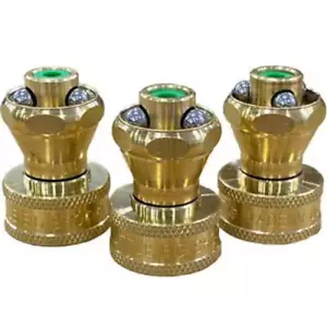 Little Big Shot Super Nozzle Brass Adjustable Twist Water Hose Nozzles (3-Pack) - Picture 1 of 2