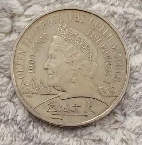 2000 £ 5 Fünf-Pfund-Münze Königin Elizabeth die Königin Mutter Sammlerstück - Bild 1 von 2