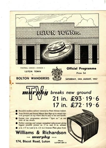 Luton Town v Bolton Wanderers 1957/58 Division 1 - Bild 1 von 1