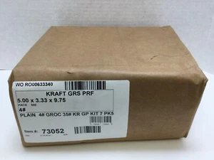 #4 Brown Kraft Paper Bags 500 ct. Grocery Bags Sack Lunch, 9.75" x 3.33" x 5" - Picture 1 of 5