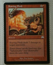 MTG - Searing Flesh - EX/NM Onslaught MTG Magic Cards Red - Moderate Play