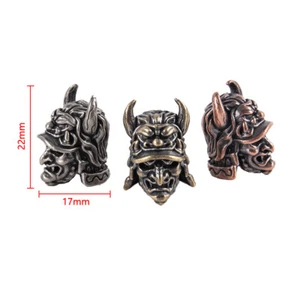 Japanese Samurai Helmet Knife Beads Woven Paracord Lanyard Pendants DIY Rope - Picture 1 of 12