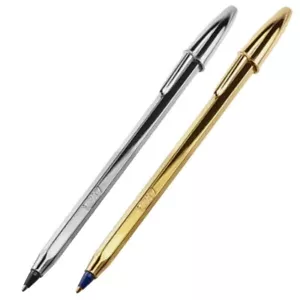 Penne a sfera cristallo BiC inchiostro blu e nero oro e argento edizione limitata - Foto 1 di 5