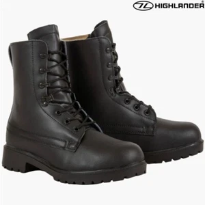 HIGHLANDER BRITISCHE ARMEE STIL ASSAULT STIEFEL HERREN KINDER UK 3-13 MILITÄR SCHWARZ - Bild 1 von 1