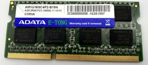 ADATA 4GB x1 DDR3-1600 1.5V AM1U16BC4P2-B19N SO-DIMM Laptop ram Memory 204PIN