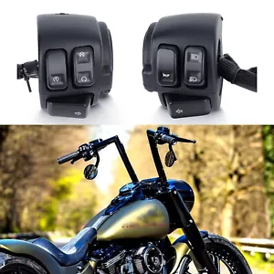1" For Harley Softail 1996-2010 Handlebar Switch Gear Control Wiring Harness Kit - Picture 1 of 14