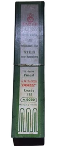 Vintage A. W. Faber Castell Leads: 2H - Made In Bavaria - Paper Box - Picture 1 of 8