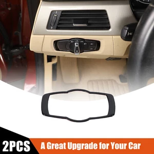 Headlight Switch Frame Sticker For BMW 3 Series E90 2005-2012 Glossy Black Kit - Picture 1 of 11
