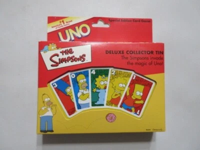 2001 Mattel The Simpsons UNO Deluxe Collector tin - Image 1 of 2