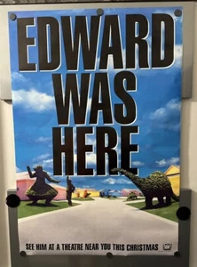 Vintage Original EDWARD SCISSORHANDS Double-Sided USA Poster 1990 27”x41” - Picture 1 of 14