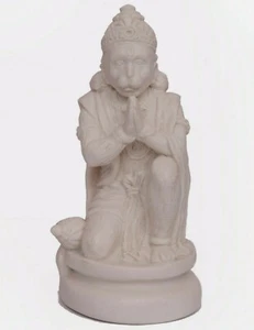 6" SHRI HANUMAN JI STATUE IDOL SCULPTURE HANDMADE OF POLY MARBLE HOME DECOR ART - Bild 1 von 4