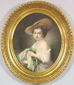 Liebchen mit entblößter Brust Pastell signiert Henri-Paul ROYER (1869-1938) - Bild 1 von 10