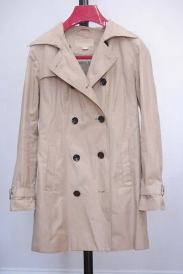 Michael Kors tan trench, classic double-breasted design, light cotton blend, S - Изображение 1 из 4