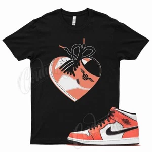 Black HEART T Shirt for Air J1 1 Mid SE Turf Orange 90 270 Flyease Vapormax - Picture 1 of 3