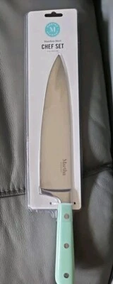Cuchillo de Chef MARTHA STEWART Everyday 8" Acero Manchado Alto Carbono - NUEVO Verde H Foto 1 de 4