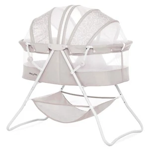 Dream On Me Karley Bassinet in Cool Grey, Lightweight Portable Baby Bassinet, Qu - Picture 1 of 10