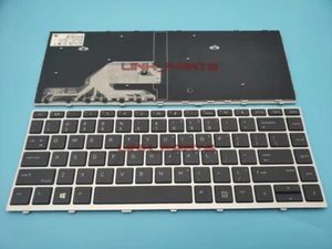 NEW For HP Probook 430 G5 440 G5 445 G5 English Keyboard Silver Frame - Picture 1 of 2