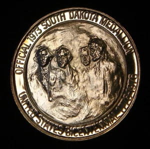 1973 South Dakota Official Medallion Sterling Silver 39mm 1 ozt - Picture 1 of 3