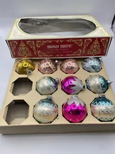 Vintage Shiny Brite 20 Stenciled Christmas Ornaments - Picture 1 of 4