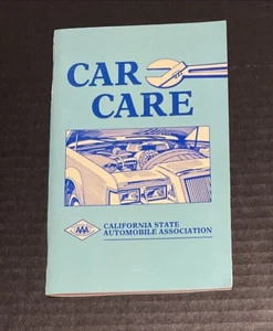 Car Care Booklet By California State Automobile Association AAA 1995 VG - Picture 1 of 4