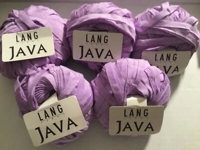 Lote de 5 Hilos Lang JAVA España 75% Algodón Lavanda 50g 90m Cinta Lavable 9689 Foto 1 de 2