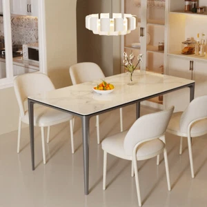 XXXL Weiß Esszimmertisch Luxus Marmor Küchentisch Konferenztisch für 4-6 Persons - Bild 1 von 16