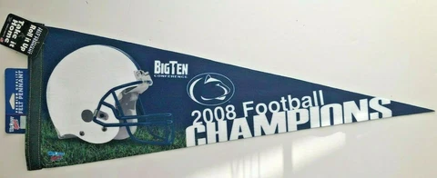 PENN STATE NITTANY LIONS NCAA FOOTBALL 2008 BIG TEN CHAMPS VINTAGE PENNANT NEW Cover
