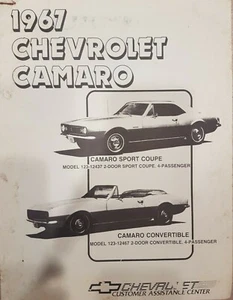 1967 CAMARO**FACTORY LITERATURE** : Model I.D and Specifications, September 1966 - Picture 1 of 12