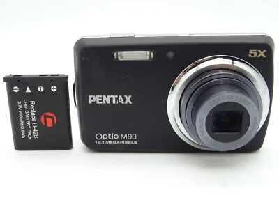 Pentax Optio M90 Digitalkamera -Schwarz - Defekt - Vom Händler- - Bild 1 von 4