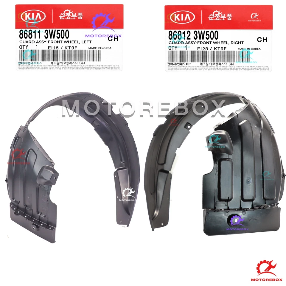 2pcs Genuine Fender Liner Front ✅ RIGHT + LEFT ✅ 2014-16 KIA SPORTAGE 868123W500 - Image 1 of 4