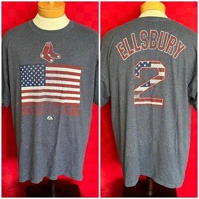 Camisa Jersey Jacoby Ellsbury #2 Boston Red Sox Tamanho GG Bandeira dos EUA 4 de Julho  - Imagem 1 de 4