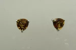 Citrine 0.87ct Stud Earring 14k White Gold - Picture 1 of 3