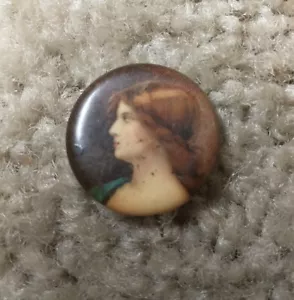 Celluloid Pin Back Button Werbung Pick Plug Cut Tabak - Bild 1 von 2
