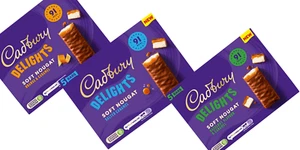Cadbury Delights weiche Nougat-Schokoriegel 5er-Pack in 3 Geschmacksrichtungen 110G-91kcal - Bild 1 von 4