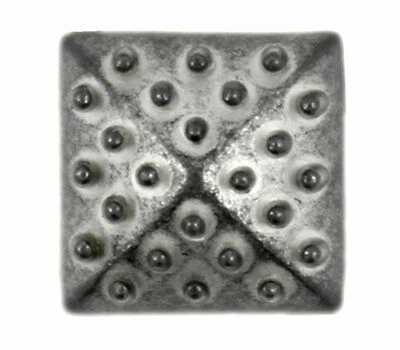 30 Pieces Square Cone Thorns Metal Shank Buttons. 11mm 7/16 inch Gunmetal Whi... - Image 1 of 4