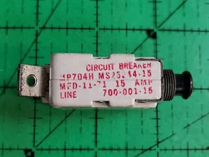 Circuit Breakers MS25244-15 Mechanical Products Inc. 15A w/10 on button 1pc - Picture 1 of 2