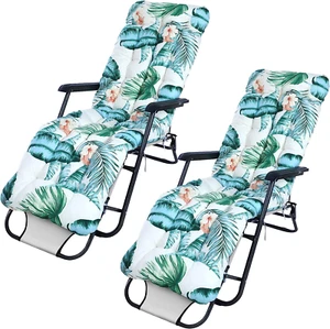 2 Pcs 67 X 21 Inch Lounge Chair Cushion Lounger Cushion Rocking Outdoor Chaise L - Picture 1 of 9