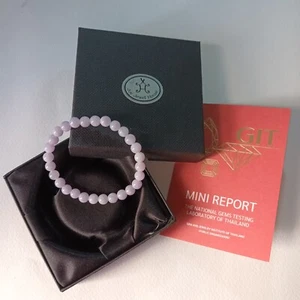 Beaded bracelet made from genuine Burmese A- jade with a certificate from GIT. - Picture 1 of 17