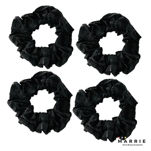 Paquete de 4 bandas de algodón para mujeres damas niñas bobbles para el cabello (negro) - Imagen 1 de 2