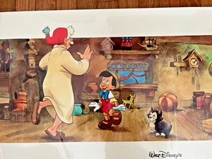 Walt Disney Pinocchio Poster 38x20 Werbeschild für Buch Gil Dicicco - Bild 1 von 5