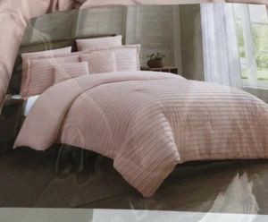 Harmony Home Collection Ellston 7 Piece KING Comforter Set In Rose Blush - Picture 1 of 8