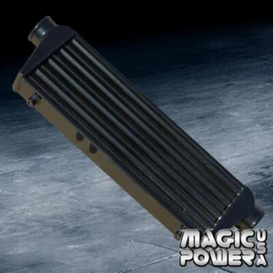 2.5'' Black Aluminum Front Mount Intercooler 27'' x 7'' x2.5'' Universal FMIC - Picture 1 of 1